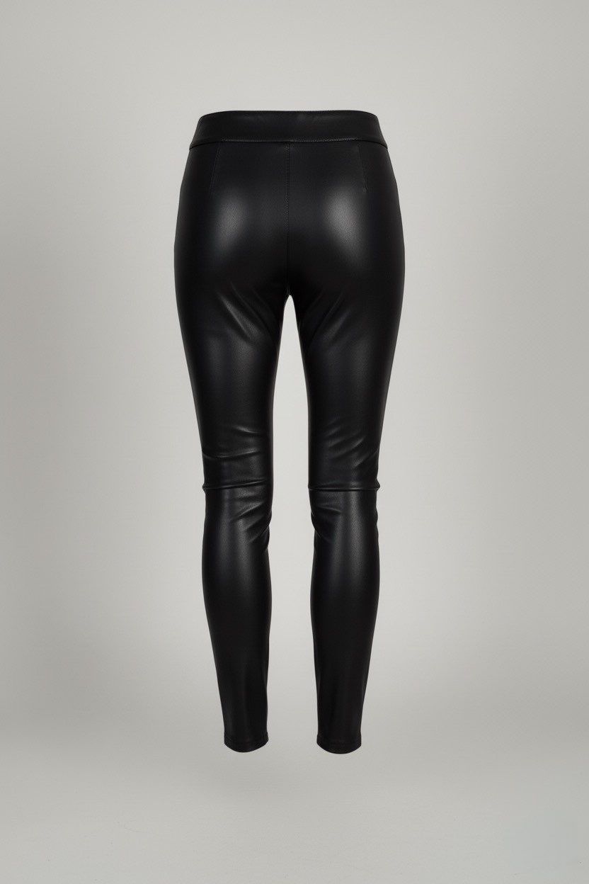 VILA black leather leggings
