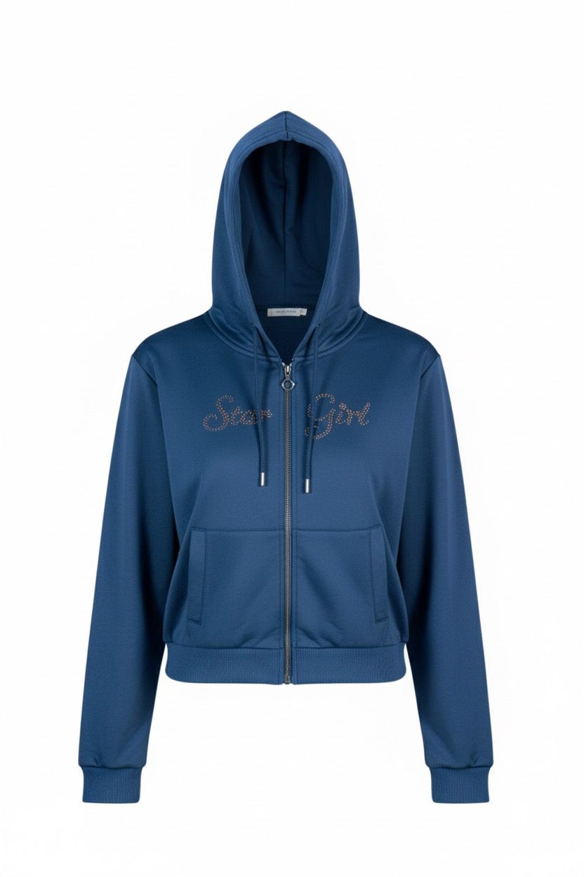 SHYX navy +yellow glitter sweatshirt