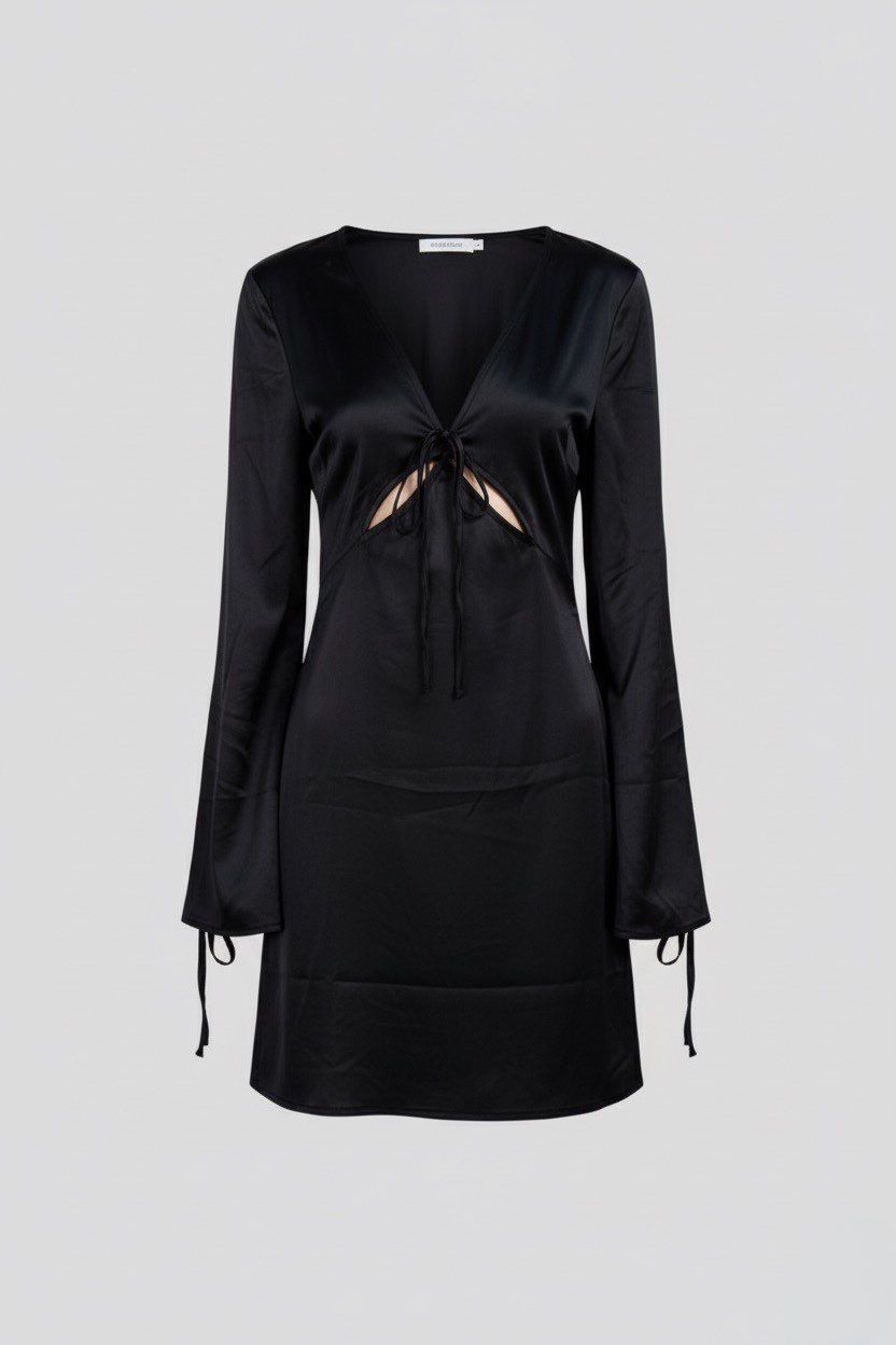 ONLY TREND Close to me dress satin black