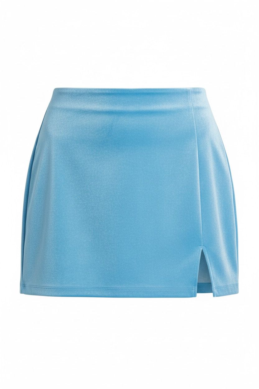 ONLY TREND perfect slit skirt light blue