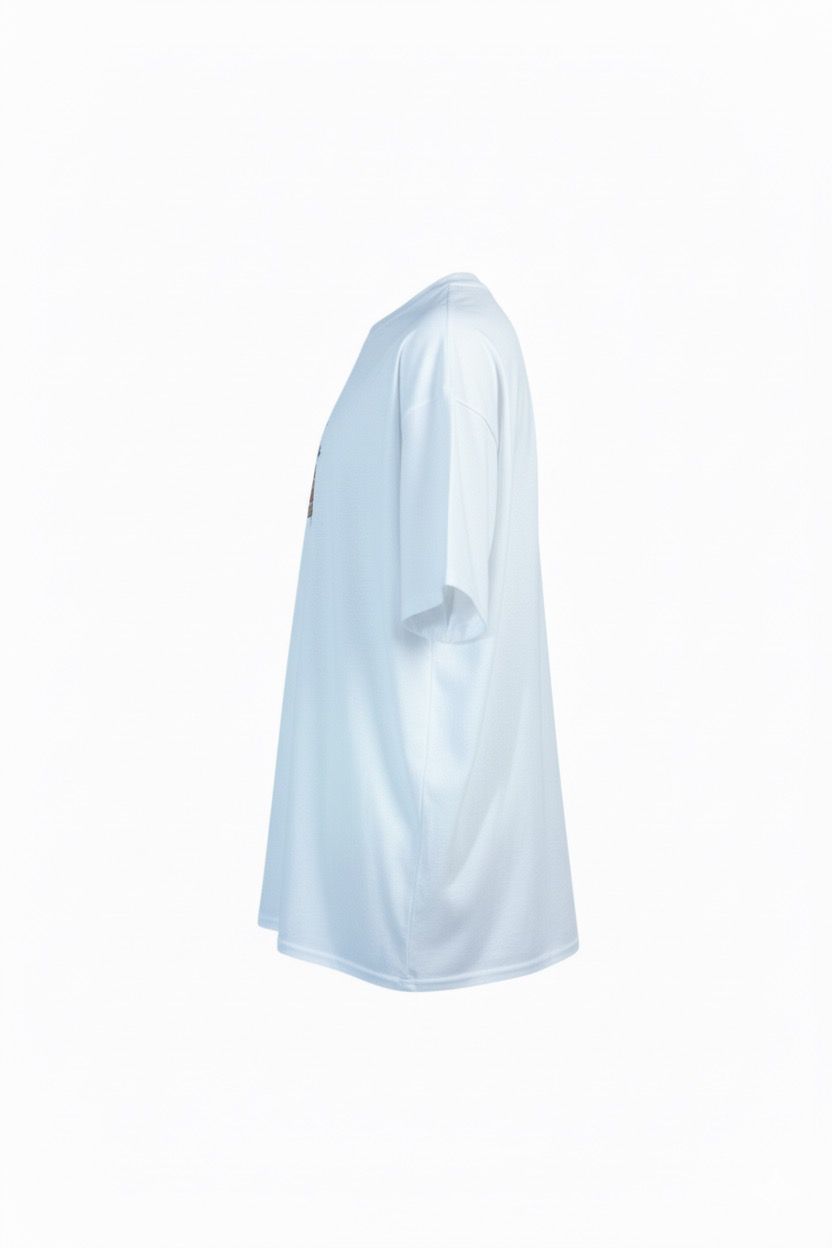 Nasty Gal oversized Heart graphic t-shirt white