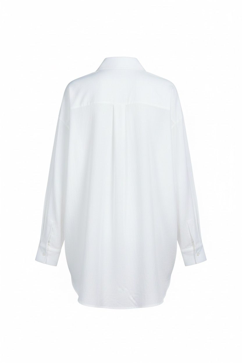 Nasty Gal Linen oversized shirt white