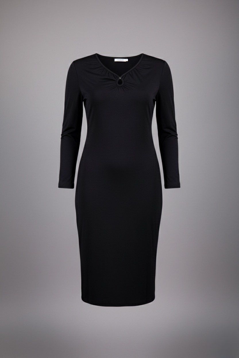 Dorothy Perkins petite cut out slinky midi dress black