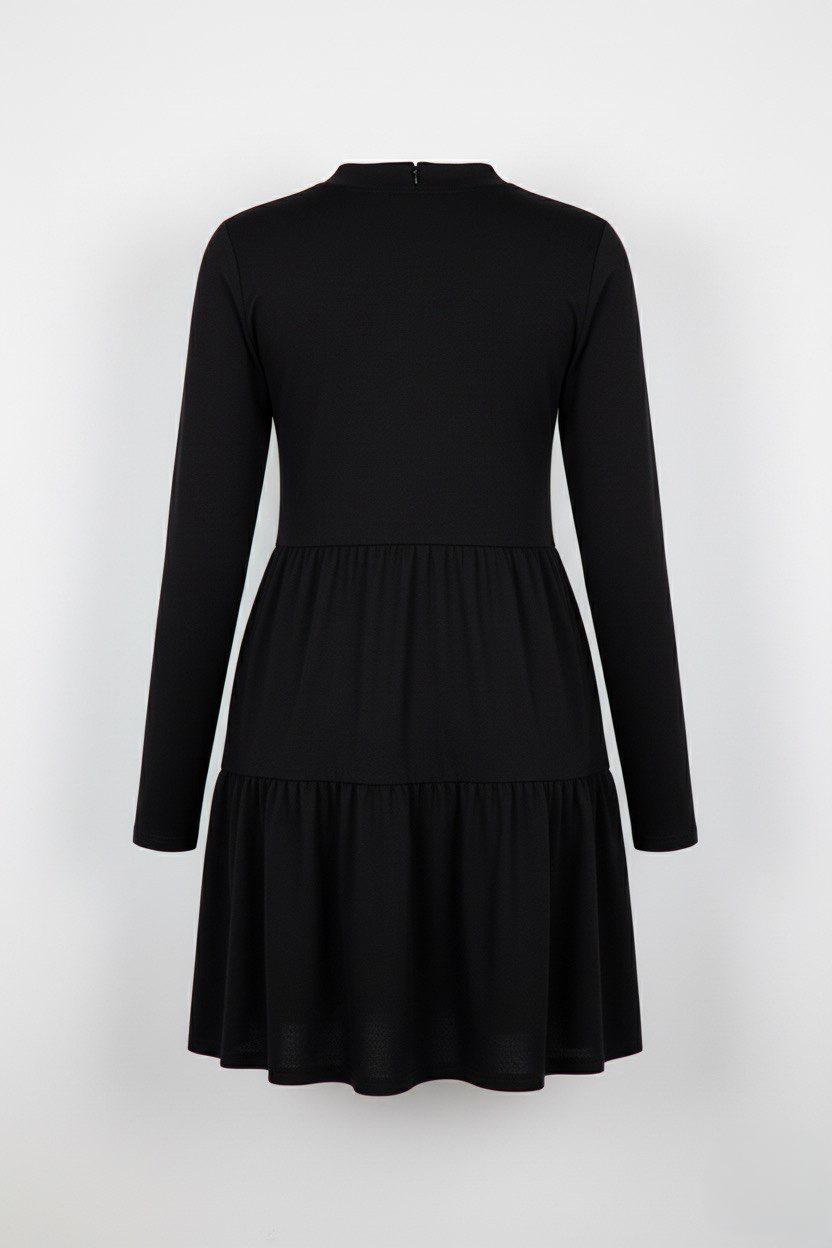 Bohoo smock mini dress black