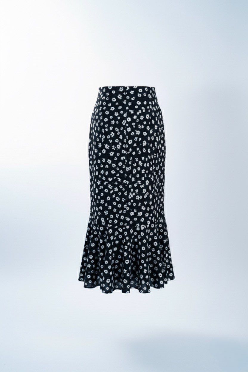 Bohoo floral slip midi skirt