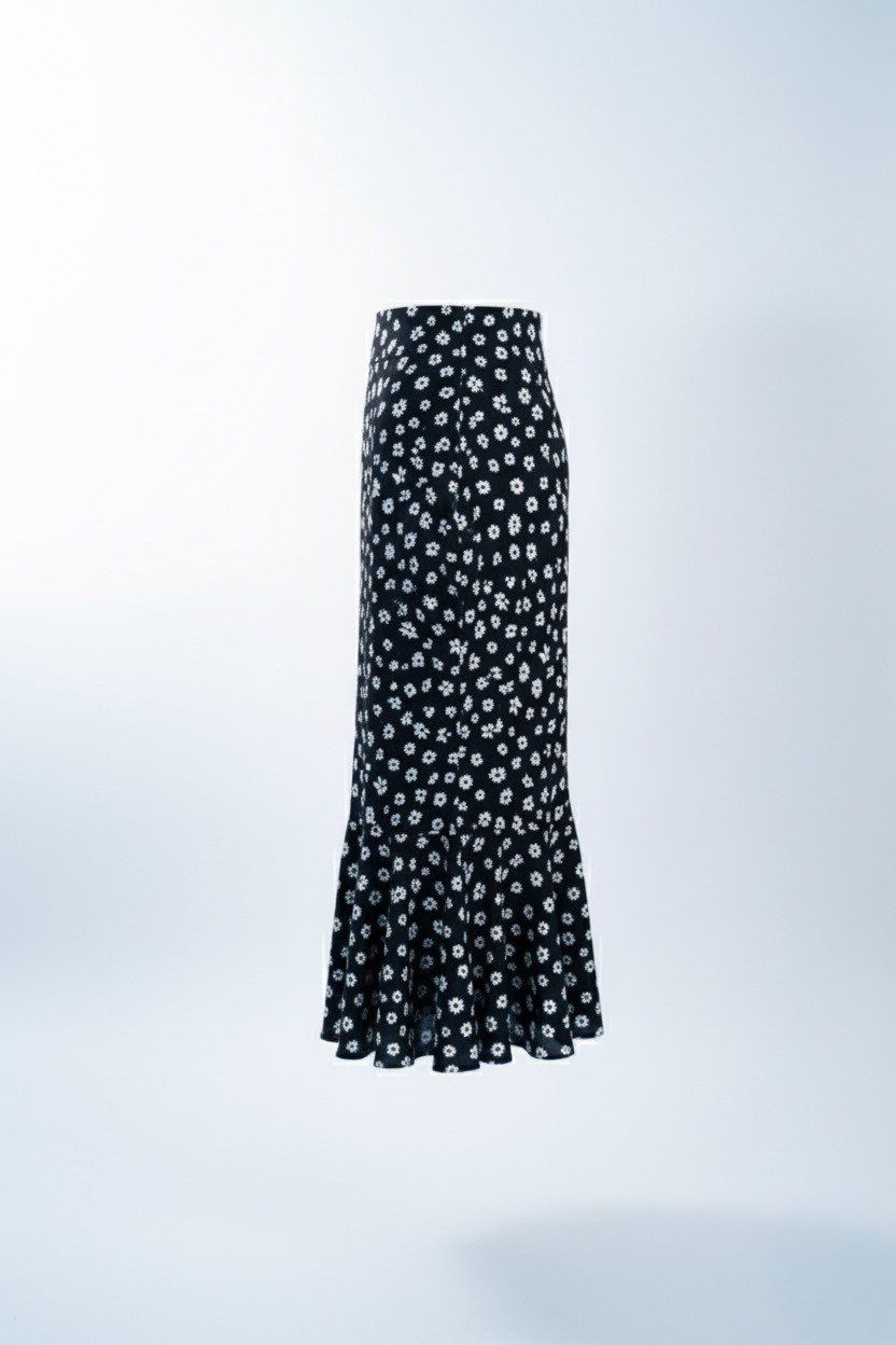 Bohoo floral slip midi skirt