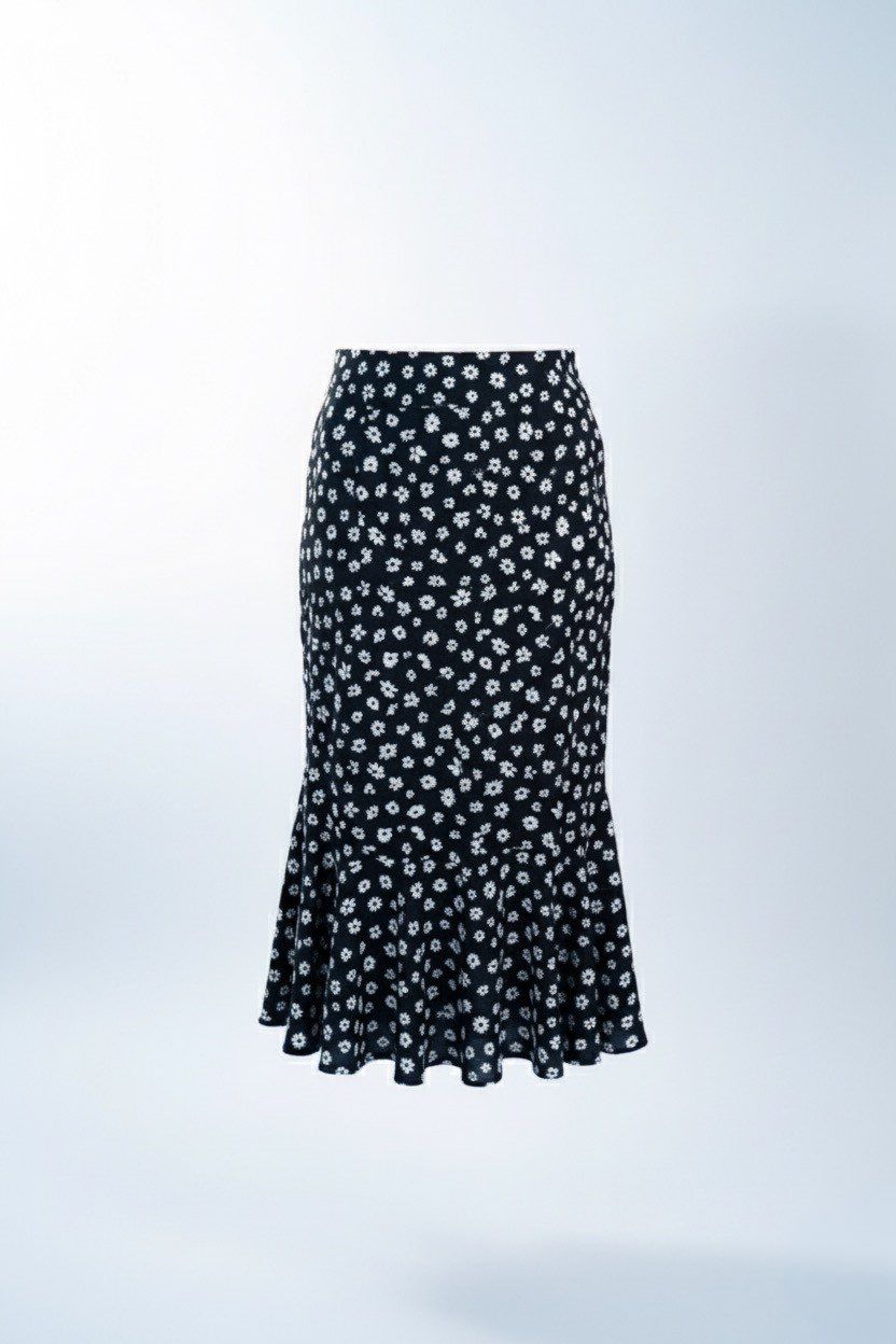 Bohoo floral slip midi skirt