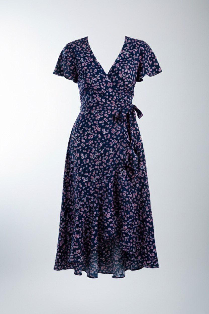 Bohoo floral dress color navy