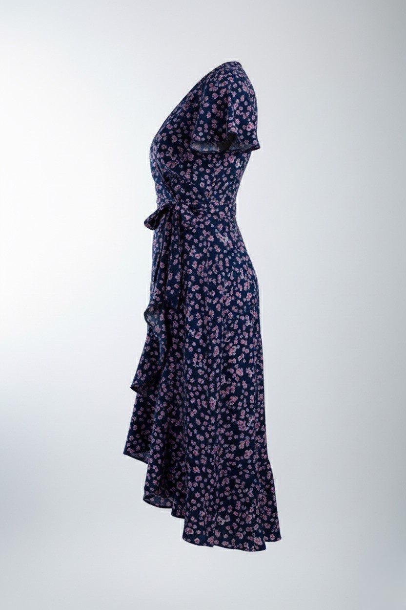 Bohoo floral dress color navy