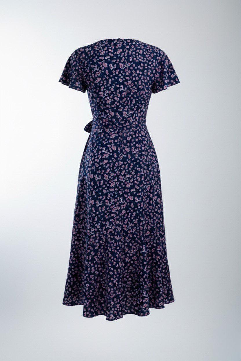 Bohoo floral dress color navy