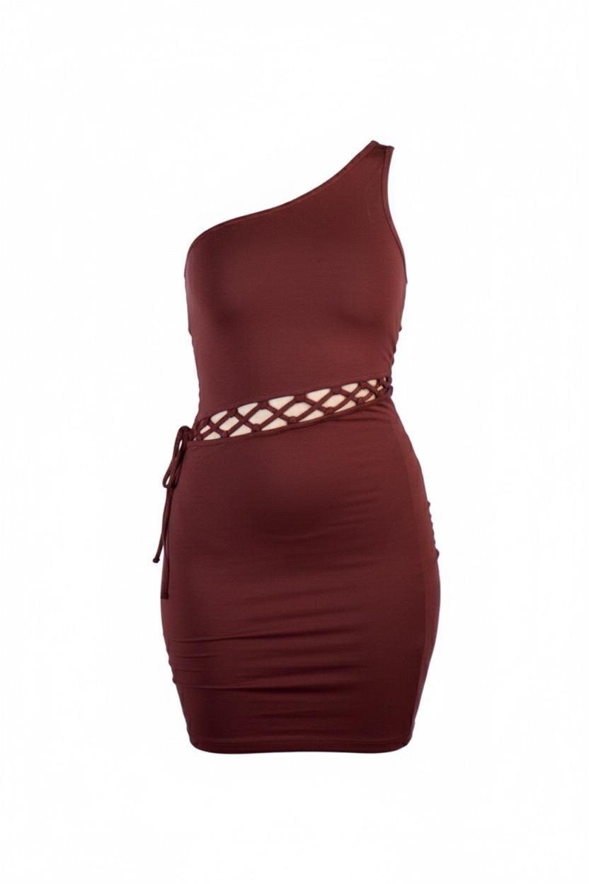 AY X Sofia Tsackiridou Alma dress brown