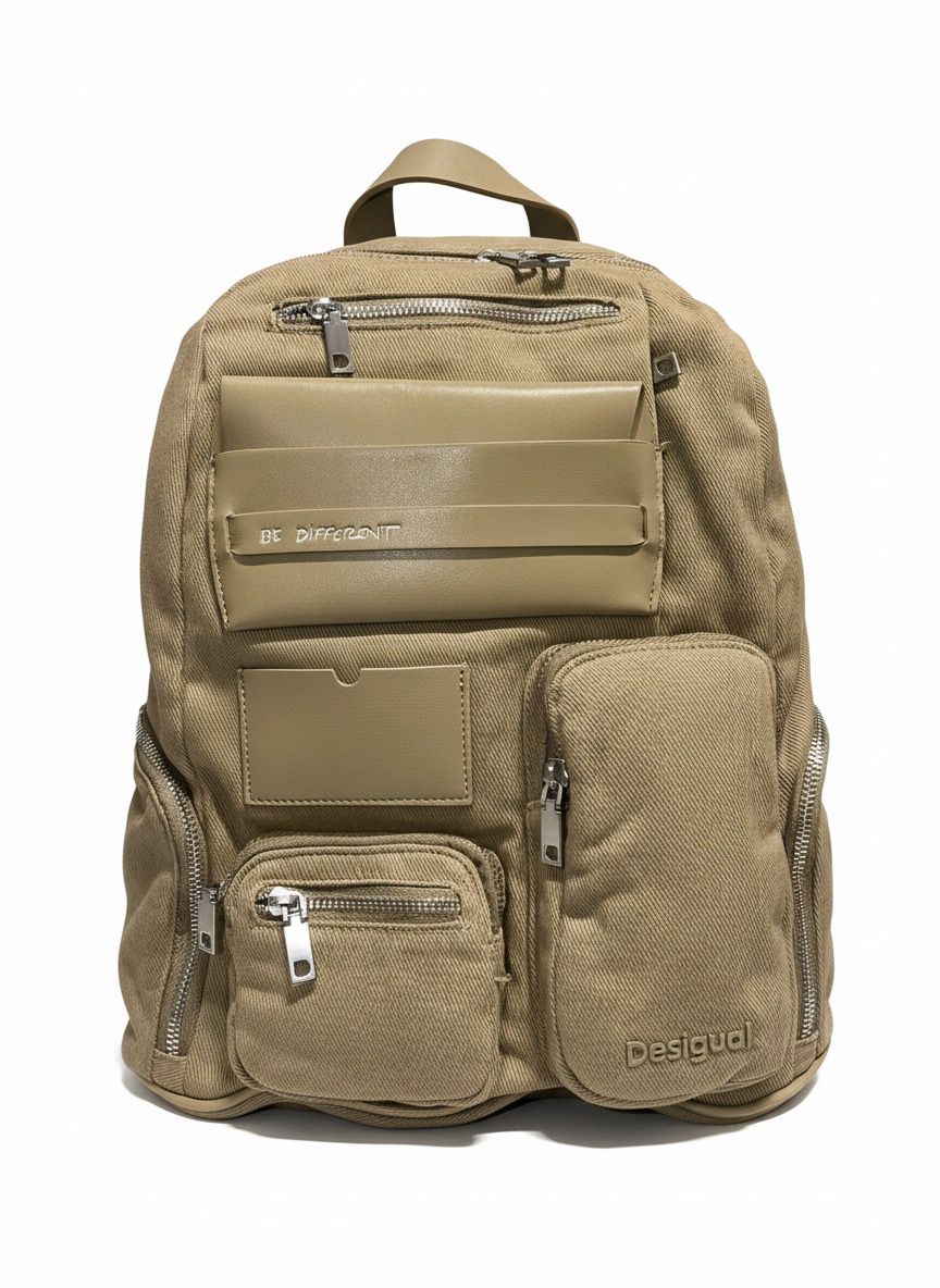 Desigual Pocketmas Chester Maxi Khaki women's backpack