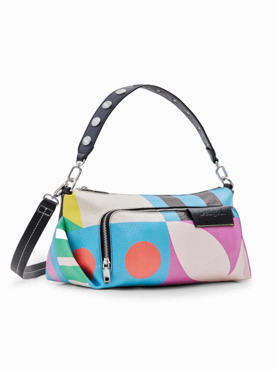 Desigual Nochentera Urus Maxi cream-blue women's patterned handbag