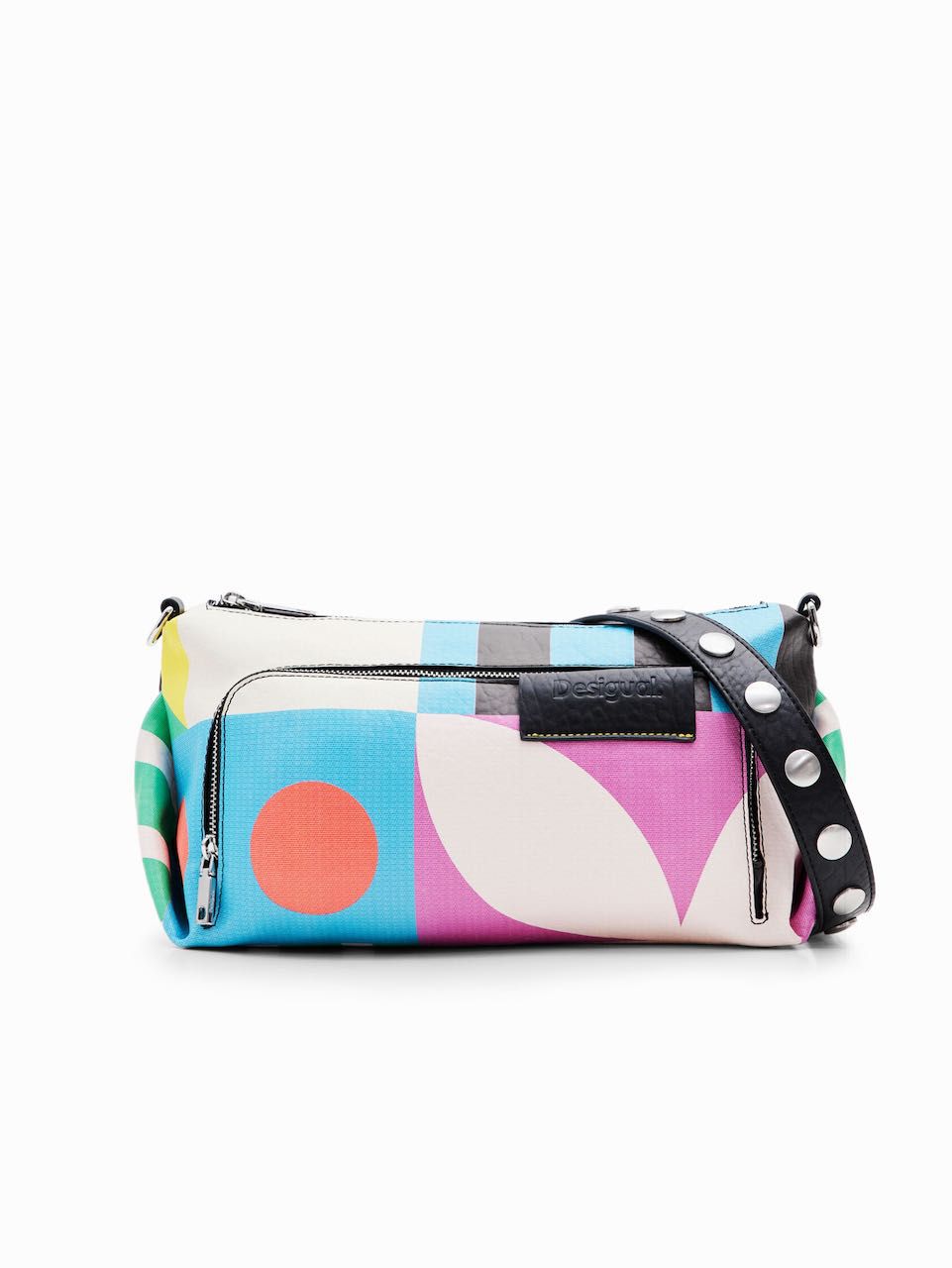 Desigual Nochentera Urus Maxi cream-blue women's patterned handbag