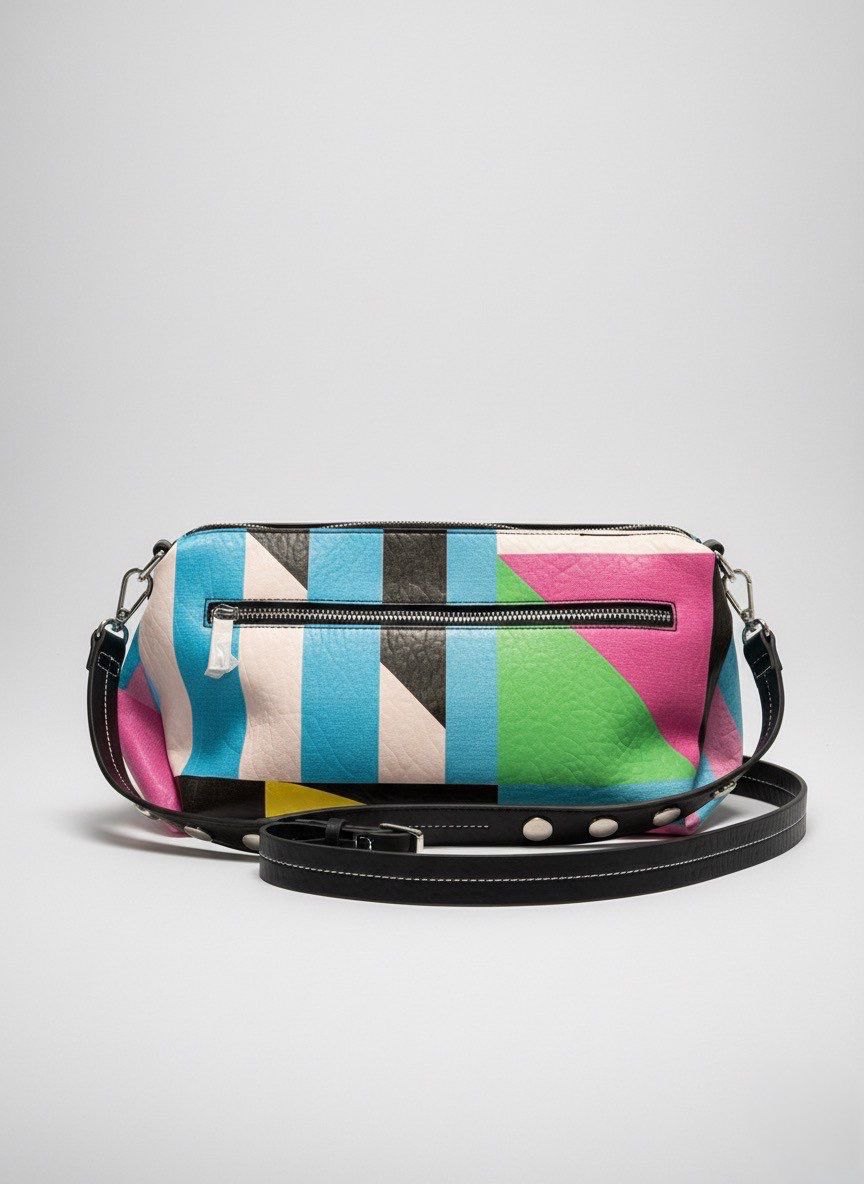 Desigual Nochentera Urus Maxi cream-blue women's patterned handbag